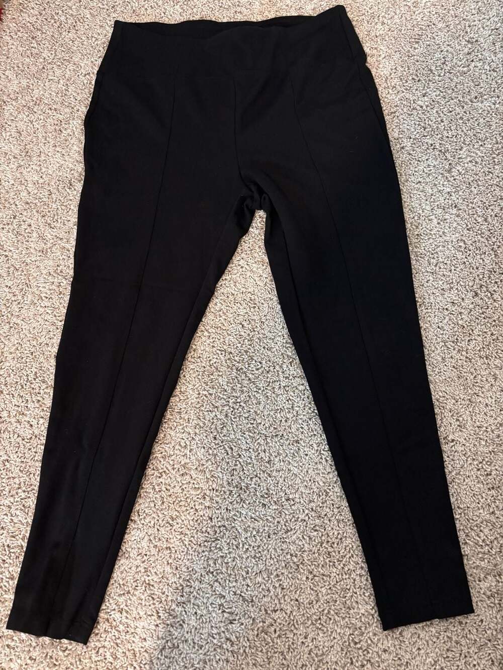 Zac & Rachel Women's Black Ponte Knit Stretch Ankle Skinny Pants